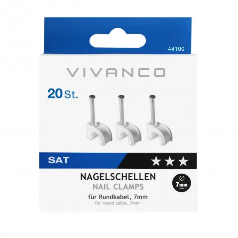 VIVANCO Nagelschellen für Rundkabel VIVANCO 44100 STM