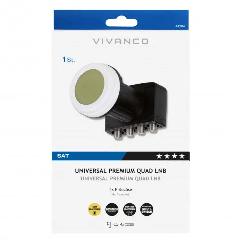 VIVANCO Premium Quad LNB inkl. Switc 44204 STL