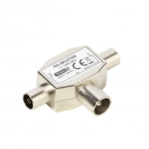 Vivanco Radio Zweifachverteiler Koax Buchse <-> 2x