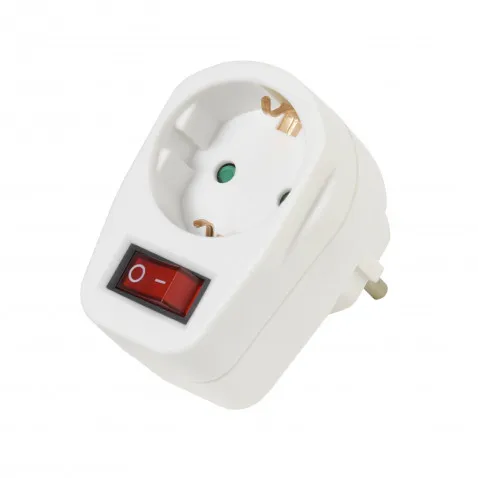 VIVANCO Schuko-Adapter m. Schalter 1fach VIVANCO 22396