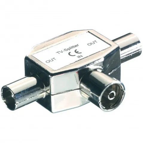 VIVANCO TV-Zweifachverteiler, geschirmt A43074