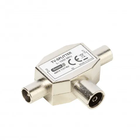 Vivanco TV-Zweifachverteiler Koax Buchse <-> 2x