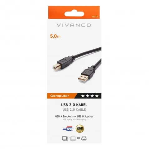 VIVANCO USB 2.0-Verbindungskabel 5,0m VIVANCO 45212 CC U6