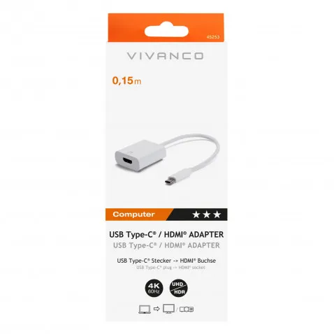 VIVANCO USB-C auf HDMI Adapter 45253 CA UC HD 1