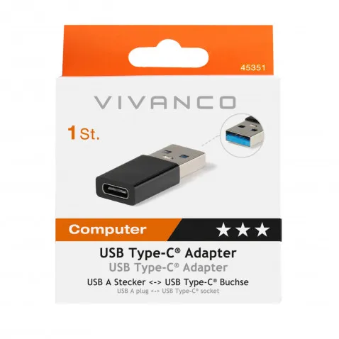 VIVANCO USB C- USB A Adapter Adapter IT Kabel