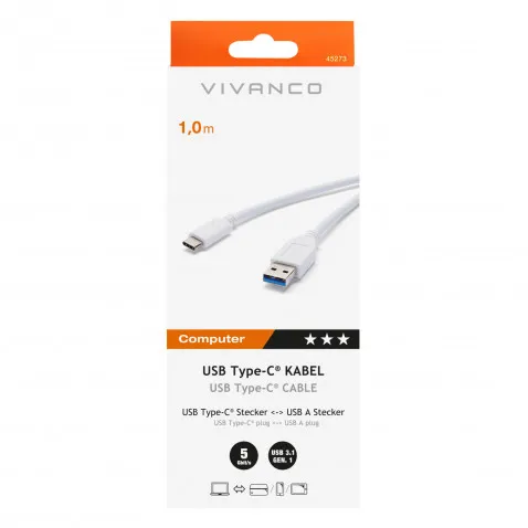 VIVANCO USB Typ C Adapter-Kabel 1m VIVANCO 45273 CC 31