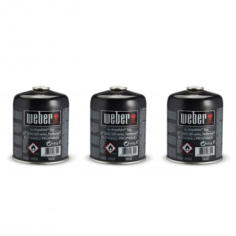 Weber Gas-Kartusche 3er-Pack, 17669 für Weber Q