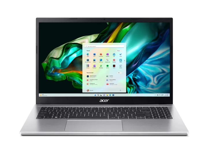 Acer - Aspire 3 (A315-44P-R0TB) Laptop 15,6" FHD IPS Display AMD Ryzen 7 5700U 16 GB RAM 1 TB SSD AMD Radeon Graphics Windows 11 QWERTZ Tastatur Silber