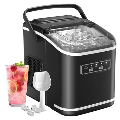 Acmeenjoy - Eiswürfelmaschine,  Eiswürfelbereiter Ice Maker 9 Eiswürfel in 6-8 Minuten, 12 KG in 24 H, Selbstreinigende Eiswürfelmaschine Kleine für