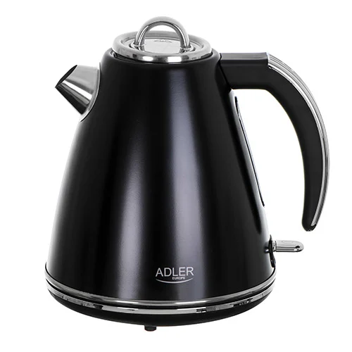 AD 1343b Electric, 2200 W, 1.5 L, Stainless steel, 360 ° rotational base, Black, Wasserkocher, Schwarz