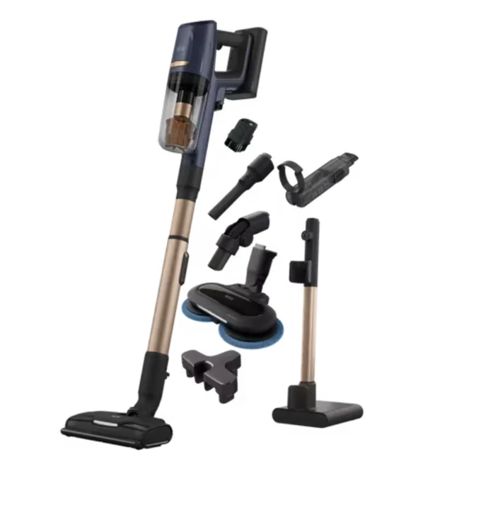 AEG - HYGIENIC 8000 AP81B25WET Akku Staubsauger mit Wischfunktion/Automatik / 5-Stufen Filtration/Digitale Anzeige/Multi-Bodendüse & Mop-Düse / 3