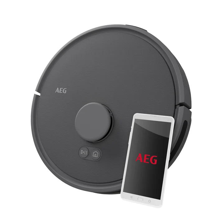AEG - Saugroboter mit Wischfunktion, WiFi, präzise LiDAR Navigation, Beutellos, Saugleistung 4000 Pa, Lithium Akku 14,4 V, bis zu 175 min. Laufzeit, bis
