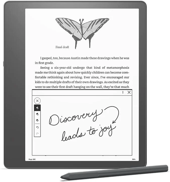 Amazon - Kindle Scribe (2022) -16 GB – der erste Kindle, der auch ein digitales Notizbuch ist – mit Paperwhite-Bildschirm (10,2 Zoll, 300 ppi) und
