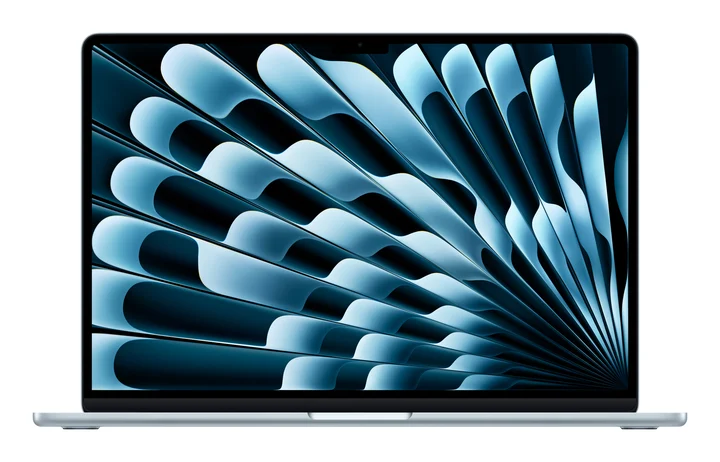 Apple - MacBook Air 15", Sky Blue, M4 - 10 Core CPU / 10 Core GPU, 16GB RAM, 256GB SSD, DE [2025] (MC7A4D/A / Z1HD)
