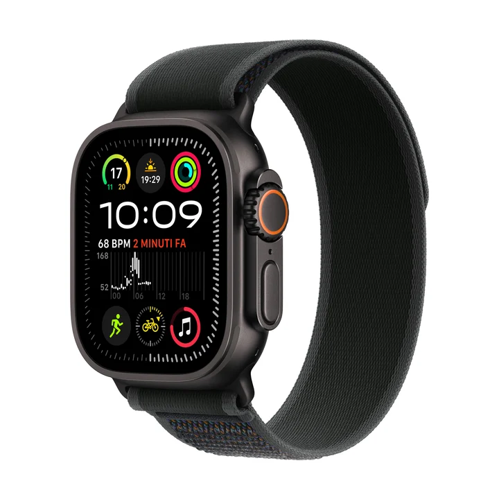 Apple - Watch Ultra 2 schwarz mit Trail Loop S/M schwarz (MX4U3FD)