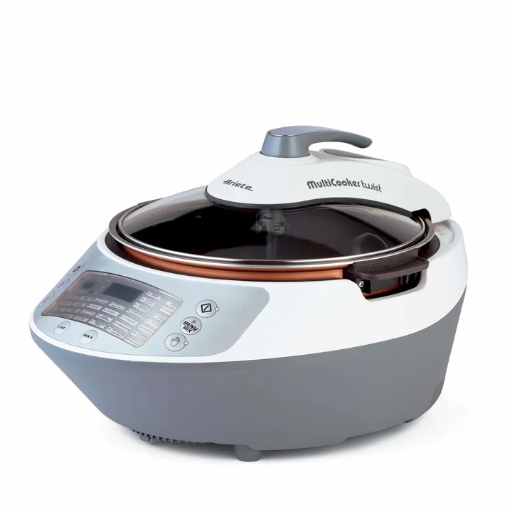 Ariete - Multicooker Twist 2945, Dampfkochtopf, Multifunktions-Elektrokochgerät, Reiskocher, mit 30 voreingestellten Kochprogrammen, LCD-Display, 5 L
