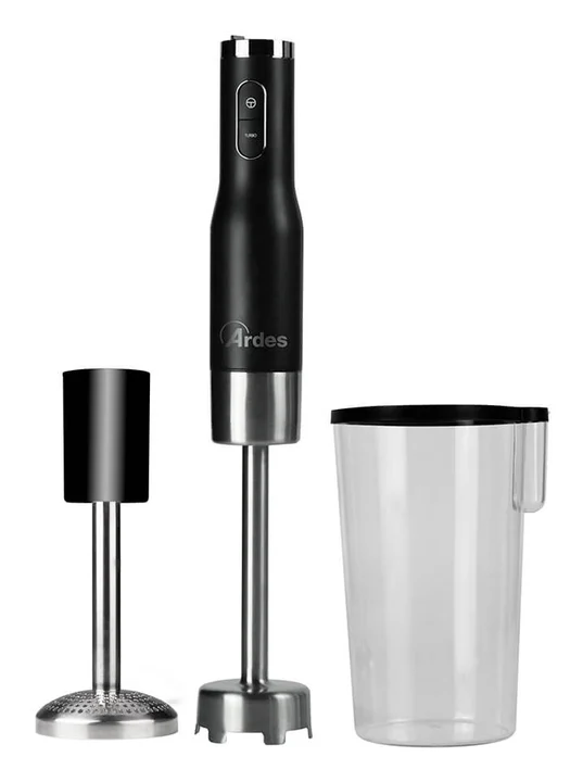 ARMIX03 TRITANIUM Eintauchblender Minipimer, Stabmixer, Schwarz, Silber