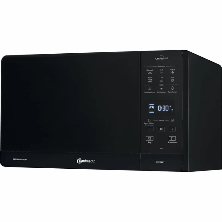 Bauknecht - MW 49 BL Freistehender Mikrowellen Backofen/Mikrowelle 800 Watt/Quarz-Grill 900 Watt/Heißluft 1700 Watt/Dampfgarfunktion inkl. Dampfgarbehälter