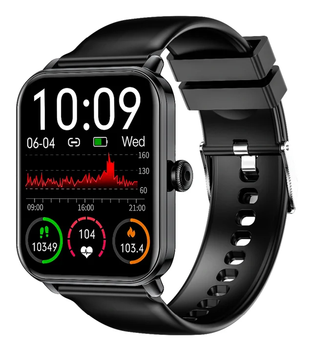 Beafon - smartwatch 102, Bluetooth Anruf, Display 1,83“ (4,64cm), IP68, Sport Mode, Herzfrequenz, Nachrichtenanzeige, GPS kompatibel,