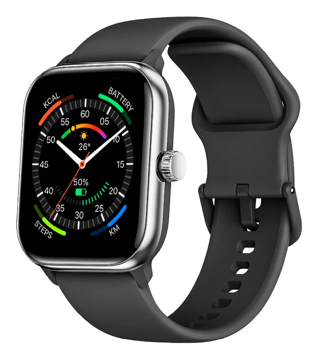 Beafon - Smartwatch 201, Bluetooth Anruf, AMOLED Display 1,85“ (4,69cm), Always on, IP68, Sport Mode 100+, Fitness Mode, Herzfrequenz, Blutsauerstoff,