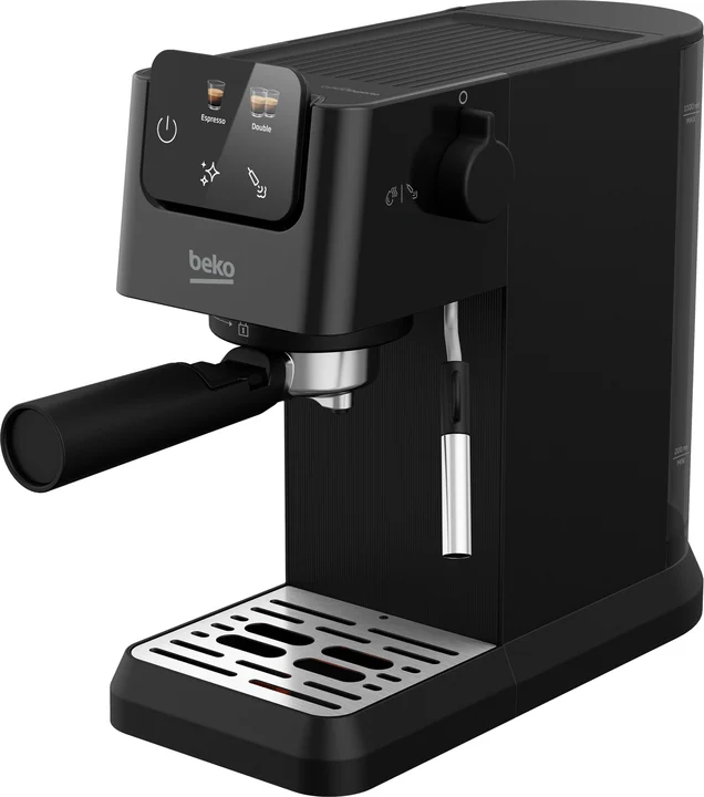 Beko - CEP5302B Espressomaschine, integrierter Milchaufschäumer, 1,1 l, 15 bar, Schwarz, 14,5 x 42,5 x 35,5 cm