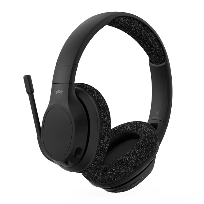 Belkin - SoundForm Adapt Headset mit Mikrofon, Multipoint-Technologie, ENC, 65 Stunden, kabellos oder mit Kabel, Bluetooth Kopfhörer Over-Ear mit integriertem