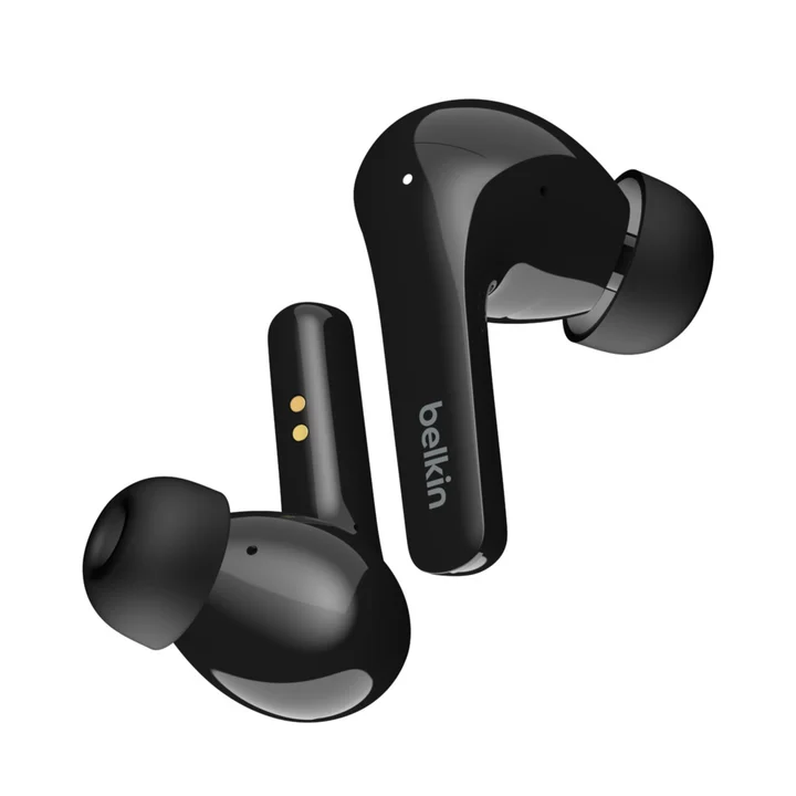 Belkin - SOUNDFORM Flow True Wireless Noise-Cancelling-Kopfhörer, kabellos, Bluetooth-Kopfhörer, schweiß- und spritzwassergeschützt, Schutzart IPX5, 31 Std.