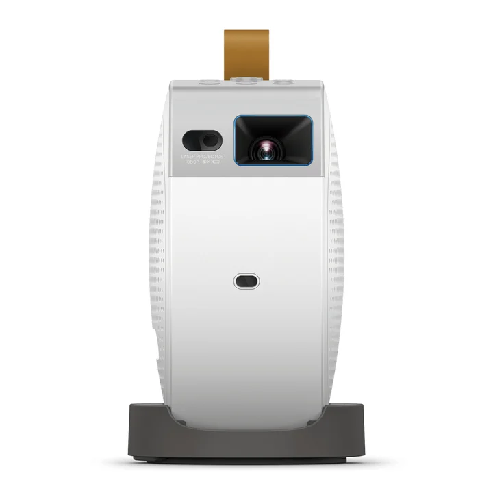 Benq - GV50 1080p Laser Tragbarer Deckenprojektor mit Stativfuß, Drehbare Winkelprojektion, 500 ANSI Lumen, 18W Bass Bluetooth Lautsprecher, Google TV mit