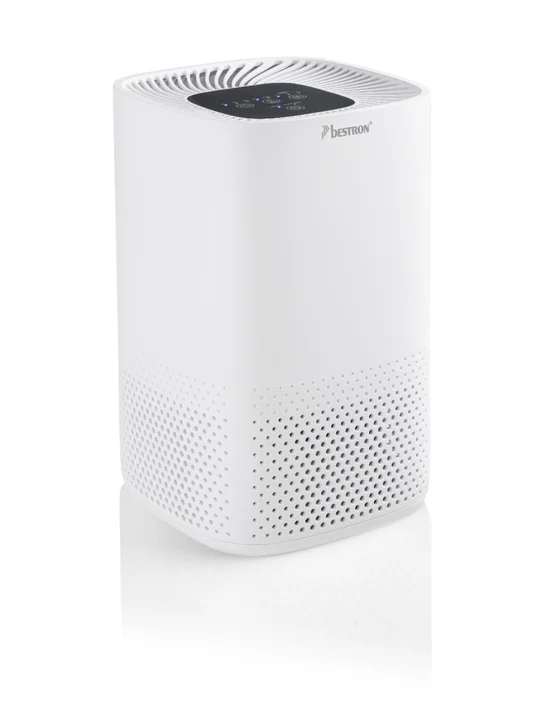 Bestron - 4-in1 Luftreiniger, bis zu 99,9% Filterleistung: HEPA13-, Mikro- & Aktivkohlefilter sowie UV-C Leuchte - effektiv gegen Viren, Bakterien, Allergene,