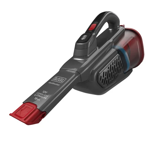 Black & Decker - Lithium Dustbuster BHHV315B-QW mit Cyclonic Action – 12V Akku Handstaubsauger mit ausziehbarer Fugendüse & Ladestation – Beutelloser, kabelloser