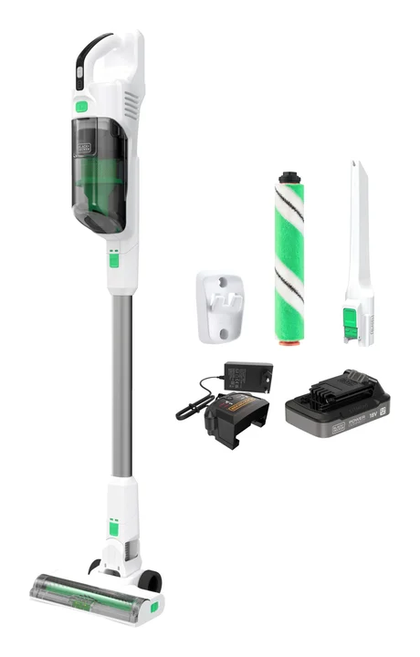 Black & Decker REVSV18D1HF-QW Stabstaubsauger/Elektrischer Besen 2-in-1-Stabstaubsauger Akku Trocken Beutellos 0,5 l 36 W Grün, Weiß 2 Ah