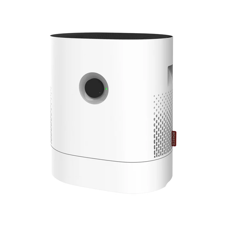 Boneco - Luftbefeuchter W220 I 6L Wassertank I für Räume bis 50 m² I sehr leise <35dB I 2 Leistungsstufen I AUTO-Abschaltung I Top Fill Luftwäscher (weiß)