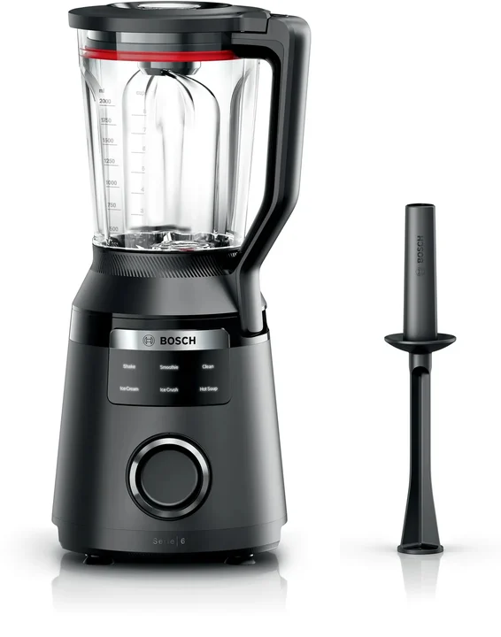Bosch - Highspeed-Standmixer, Smoothie Maker, 45.000 U/min, 6 Programme (inkl heiße Suppe & Reinigung), 2 L Mixbehälter, spülmaschinenfeste Teile, Made in
