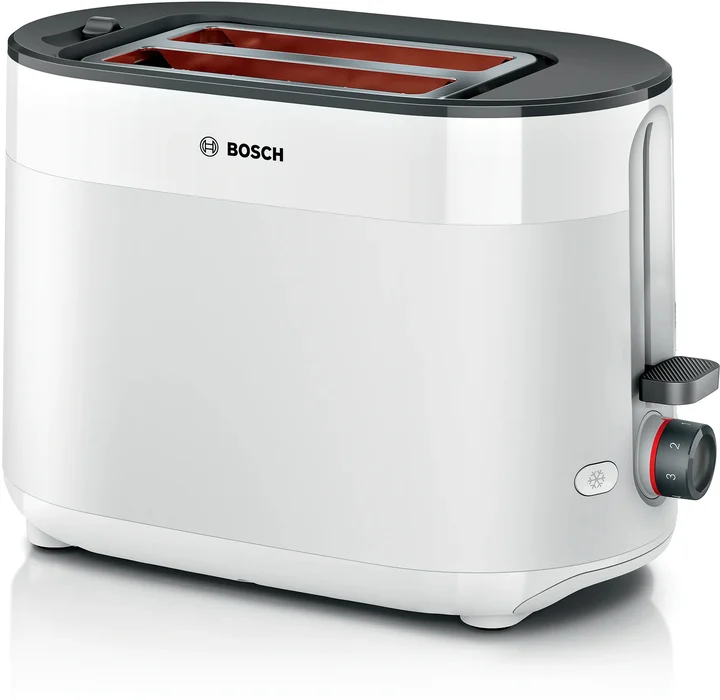 Bosch - Kompakt Toaster MyMoment TAT2M121, integrierter Brötchenaufsatz, mit Auftaufunktion, mit Abschaltautomatik, Liftfunktion, Brotzentrierung, perfekt für