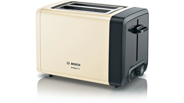 Bosch | TAT4P427 | DesignLine Compact Toaster | Leistung 970 W | Anzahl der Schlitze 2 | Gehusematerial Edelstahl | Beige