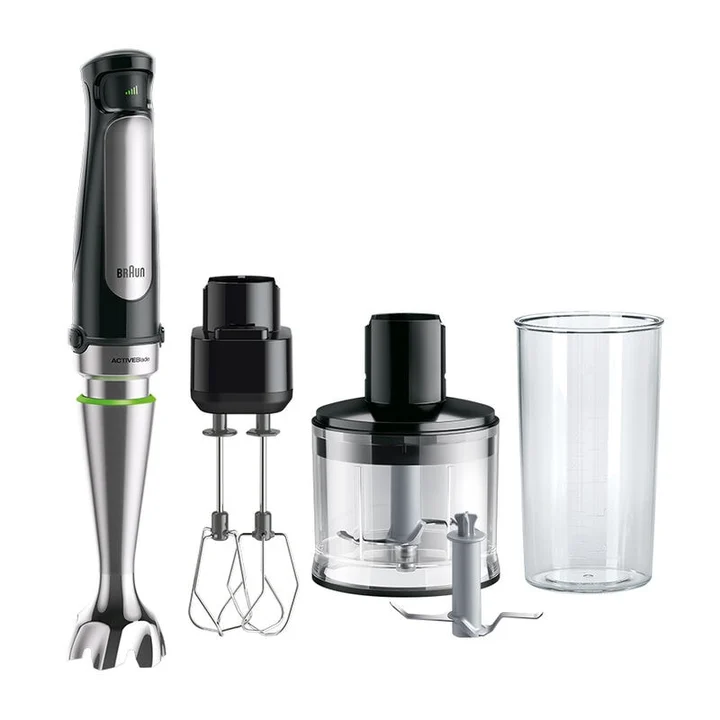 Braun - MultiQuick 7 - Stabmixer mit SplashControl-Technologie, ActiveBlade System, Präzise Geschwindigkeitsregelung, 500 ml Zerkleinerer, Doppel-Schneebesen,