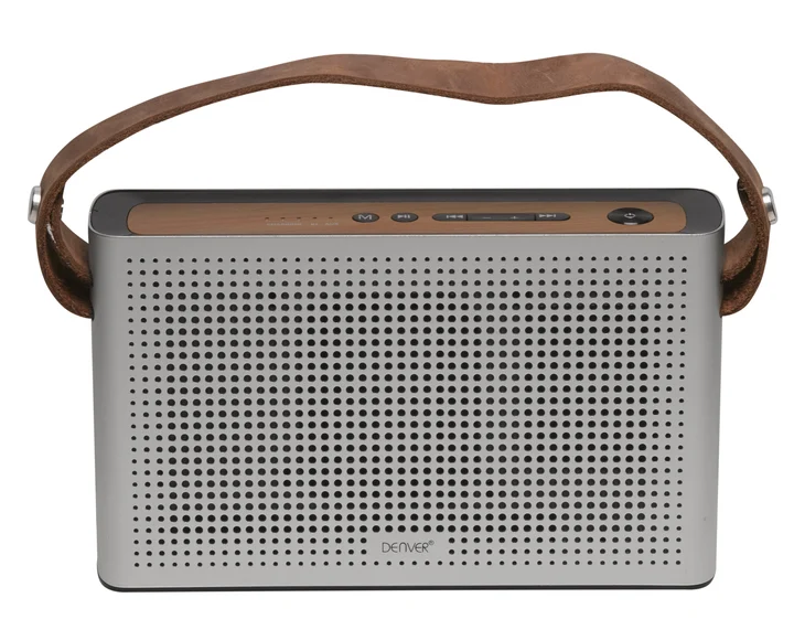 BTS-200 MK2 (6 h, Akkubetrieb), Bluetooth Lautsprecher, Braun, Silber - BTS-200 MK2 (6 h, Akkubetrieb), Bluetooth Lautsprecher, Braun, Silber