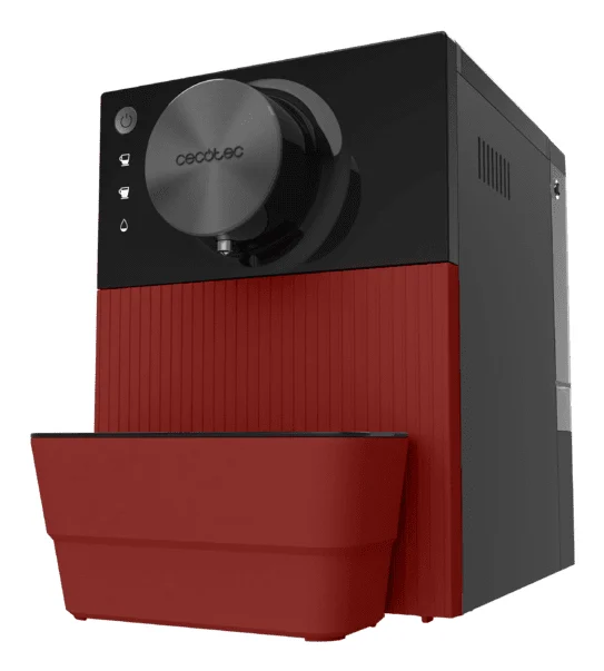 Cecotec - Kompakte Kaffeevollautomat Cremmaet Cube Red. 1350 W, Professionelle Leistung, Presssystem, Vorinfusion, 19 Bar, Thermoblock-System, 5