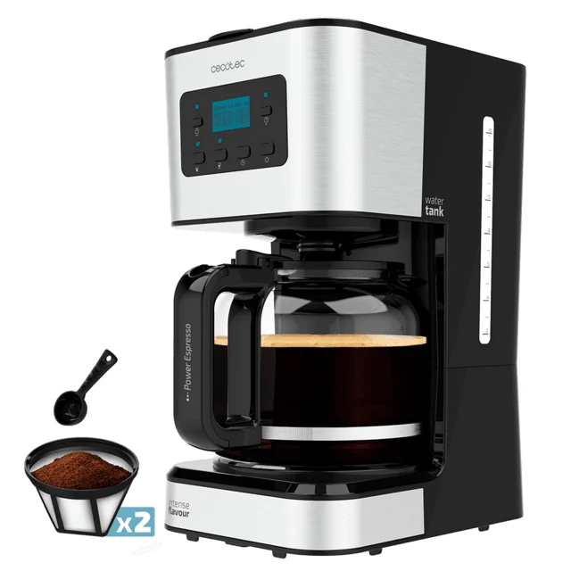 Cecotec - Programmierbare Tropfkaffeemaschine Coffee 66 Smart Plus. 980W, Fassungsvermögen 12 Tassen, ExtemAroma-Technologie, AutoClean-Funktion,