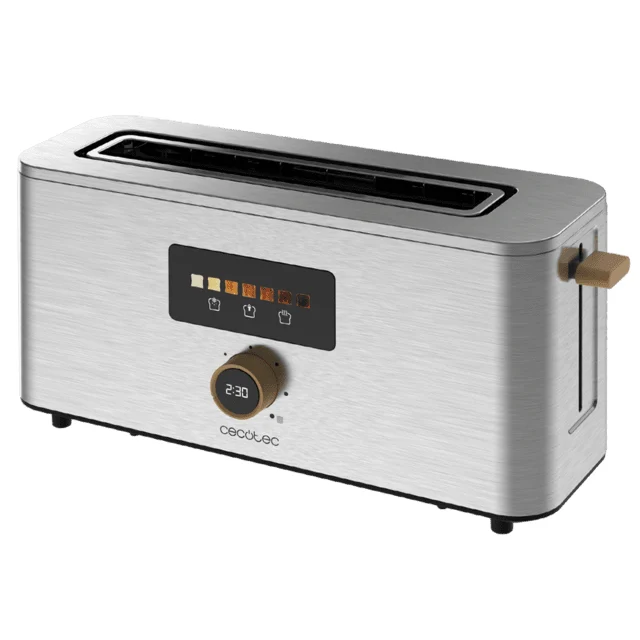 Cecotec - Vertikaler Toaster mit 1 Langschlitz Touch&Toast Extra, 1000 W, 24 Scheiben Brot, Extra breiter Schlitz 3,5 cm, Touchscreen und digitales Drehrad,