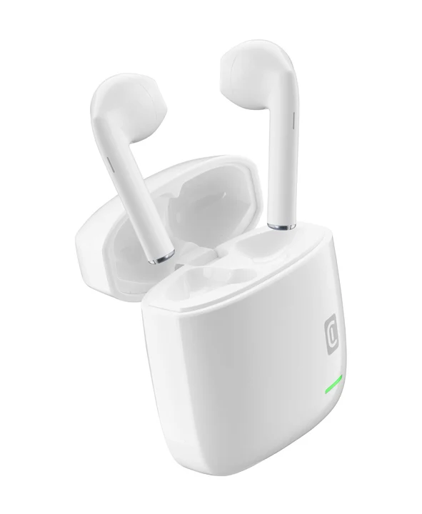 Cellularline Lite Weiß TWS Bluetooth Headset mit 24h Ladekoffer