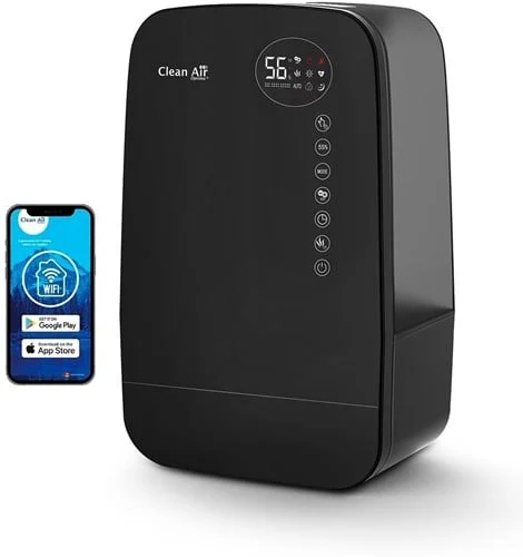 Clean Air Optima - Luftbefeuchter mit Ionisator und Aromatherapie -  CA-607B Smart - Befeuchtungsleistung max. 480 ml/h - Wassertankinhalt 5,5 Liter -