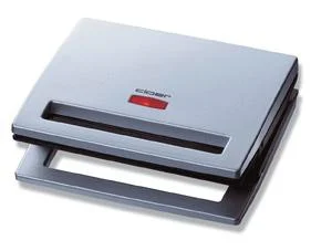 Cloer - 6219 Sandwichmaker, 900 W für 2 diagonal geteilte Toasts, optische Fertigmeldung, silber