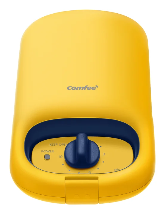 Comfee Waffelplatte MC-JK1312P201 3 Platten Gelb 800-950W Auto Power Off