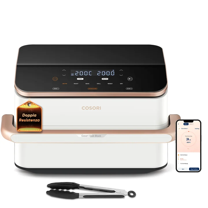 Cosori - Dual Blaze Twin Fry 10l weiß/rosa (CAF-TF101S-WEUR)