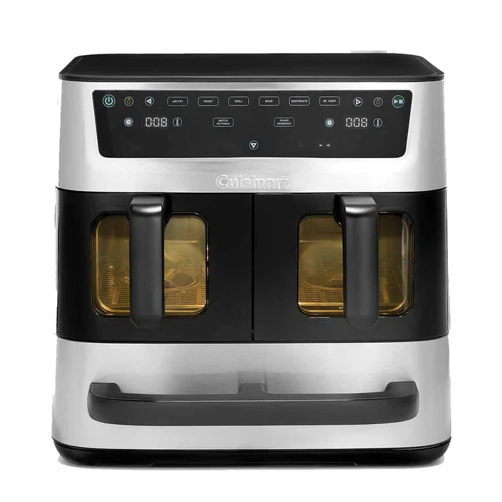 Cuisinart - Tri Zone 13,6L Heißluftfritteuse & Ofen | PFAS-frei | 3 Zonen | 2×4,3L Körbe + 5L Schublade | 9-in-1: Frittieren, Backen, Grillen, Dörren, Pizza,
