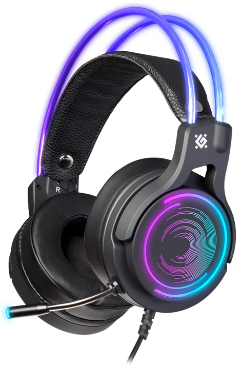Defender Cosmo Pro RGB, Gaming Headset, Headset mit Mikrofon, Lautstärkeregler, schwarz, 7.1 (virtuell), 50 mm Treiber Typ