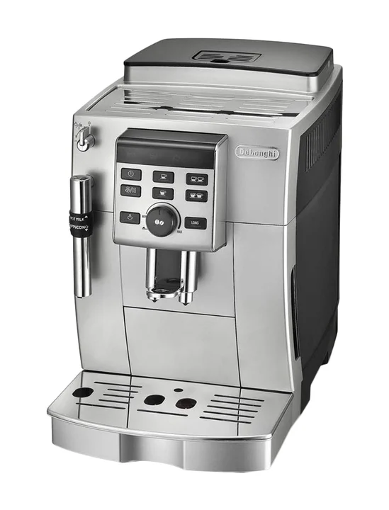 DeLonghi freistehender Kaffeevollautomat 1,8 l incl. Milchaufschäumdüse und Wasserfilter, ECAM 25.120.SB, Farbe: Silber/Schwarz