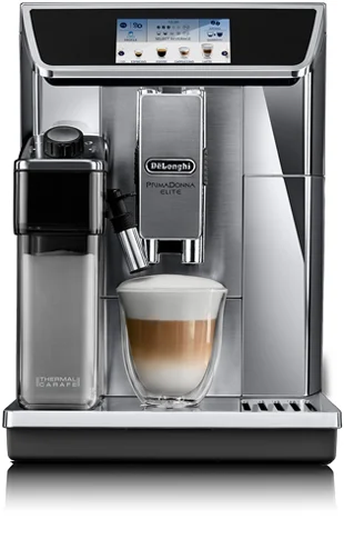 De’Longhi - PrimaDonna Elite ECAM 656.75.MS Kaffeevollautomat mit 4,3 Zoll Farbdisplay automatischer Milchschaum 2 Tassen Funktion 1350W großer 2 L Wassertank