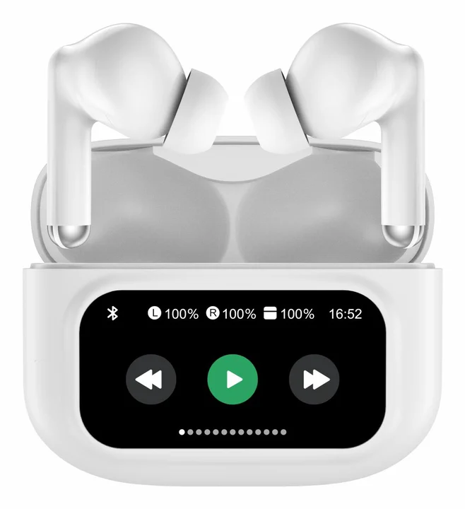 Denver TWD-305 True Wireless Earbuds im Ladecae mit LCD-Touchscreen White Neu